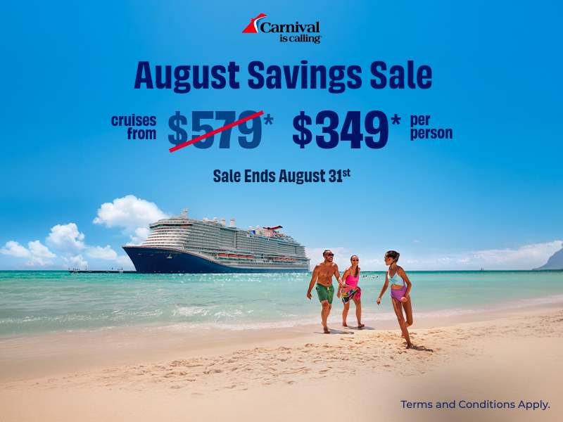 Carnival August Savings Sale