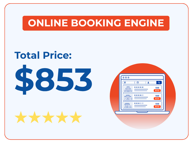 Booking through an online booking engine